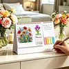 Flowers DIY 12-Month Diamond Art Desk Calendar Creative Design