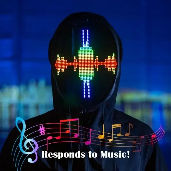 👹FACE TRANSFORMING LED MASK - APP CONTROLLED - RECHARGEABLE（🔥FREE SHIPPING)