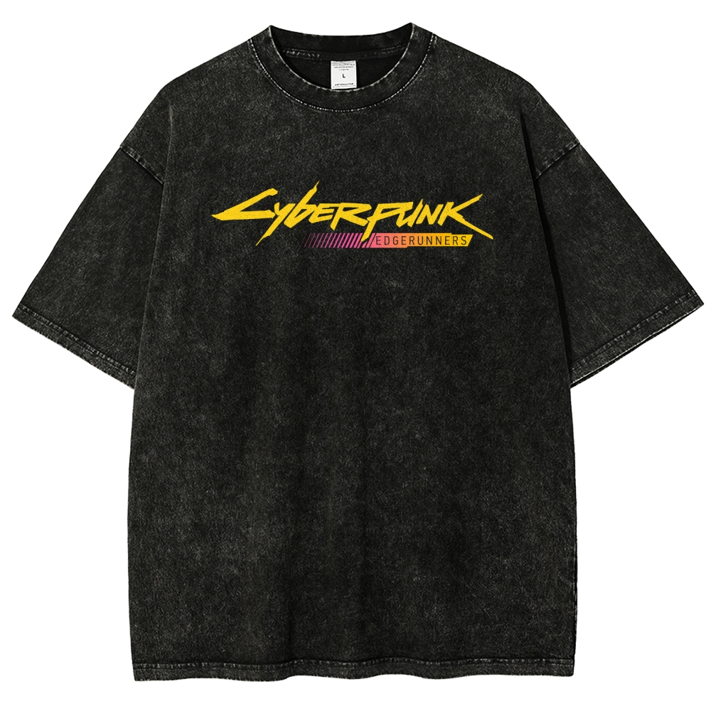 Cyberpunk Unisex Fit Washed T-Shirt 25 8 14777