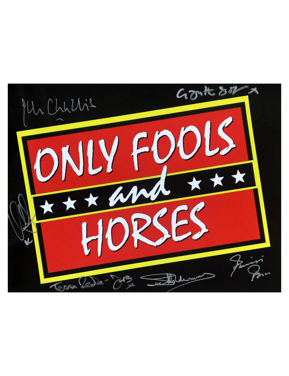 16x12 Only Fools and Horses Print Signed by Six Cast Members With ME COA