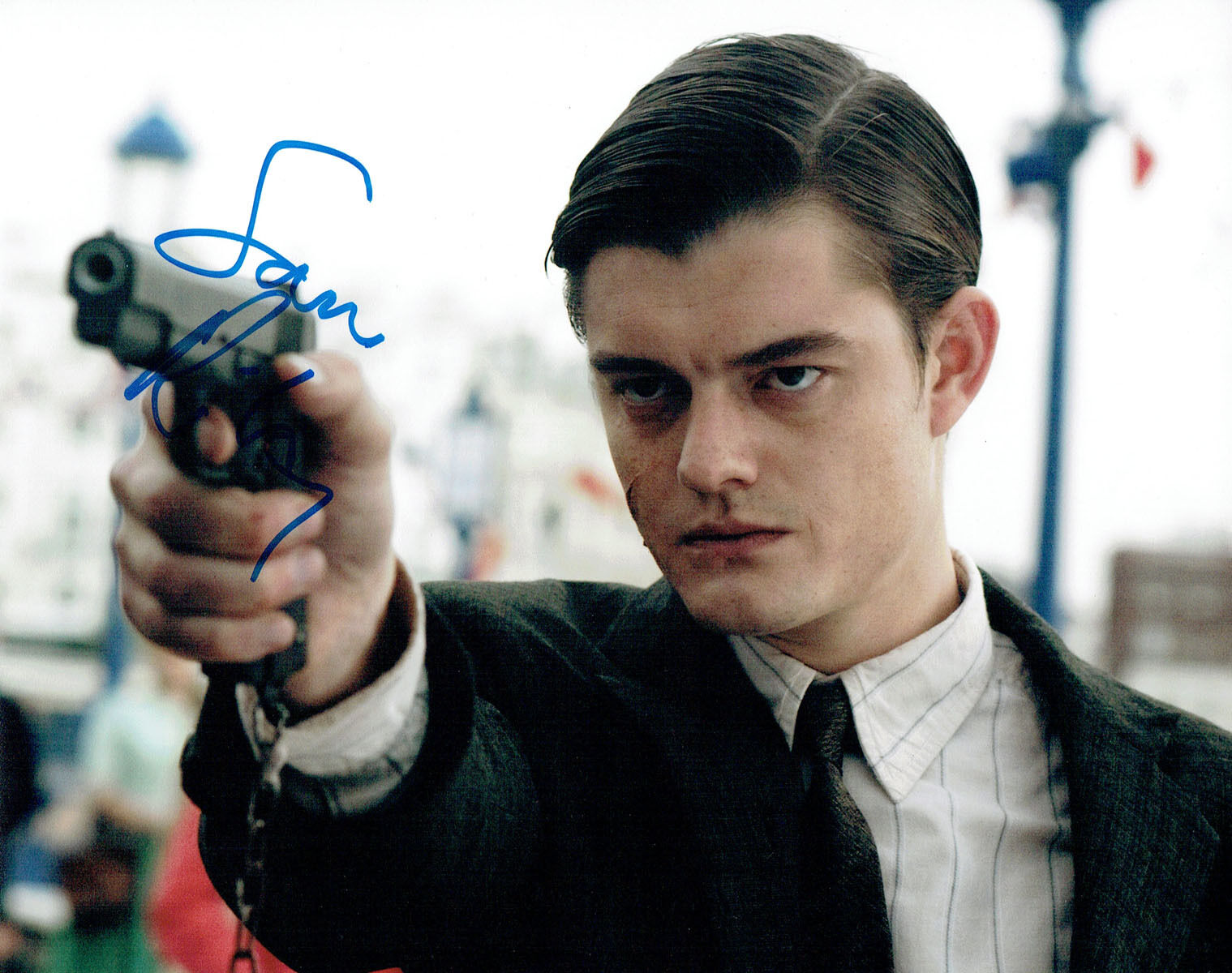 Sam RILEY SIGNED 10x8 Photo Poster painting AFTAL Autograph COA Brighton Rock Pinkie