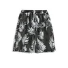 Gioiacombo™ Shorts da spiaggia da uomo con stampa di foglie