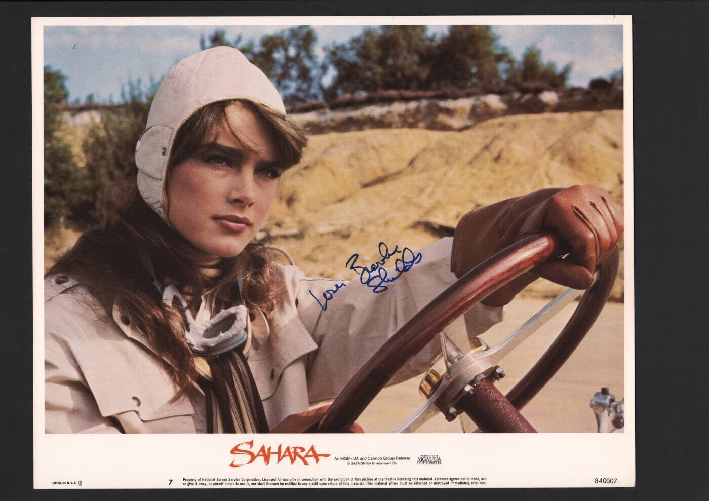 Brooke Shields - Signed Autograph Lobby Card - Sahara