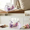 Floral Butterfly DIY PULeather Diamond Painting Tissue Box for Adults Beginners Large Size Diamond Art Paper Storage Holder for Living Room Bedroom Bathroom Table Decor