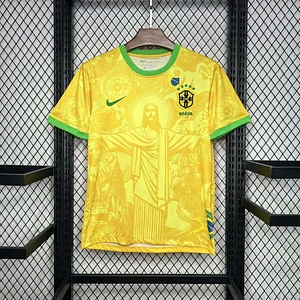 2024 Brazil Special Edition Jesus Yellow Football Shirt 1:1 Thai Quality