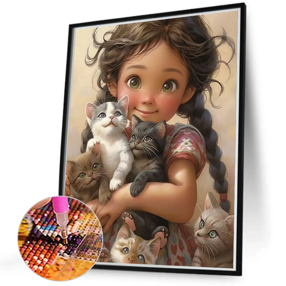 Full Round Diamond Painting 40*50cm - Sweet Girl