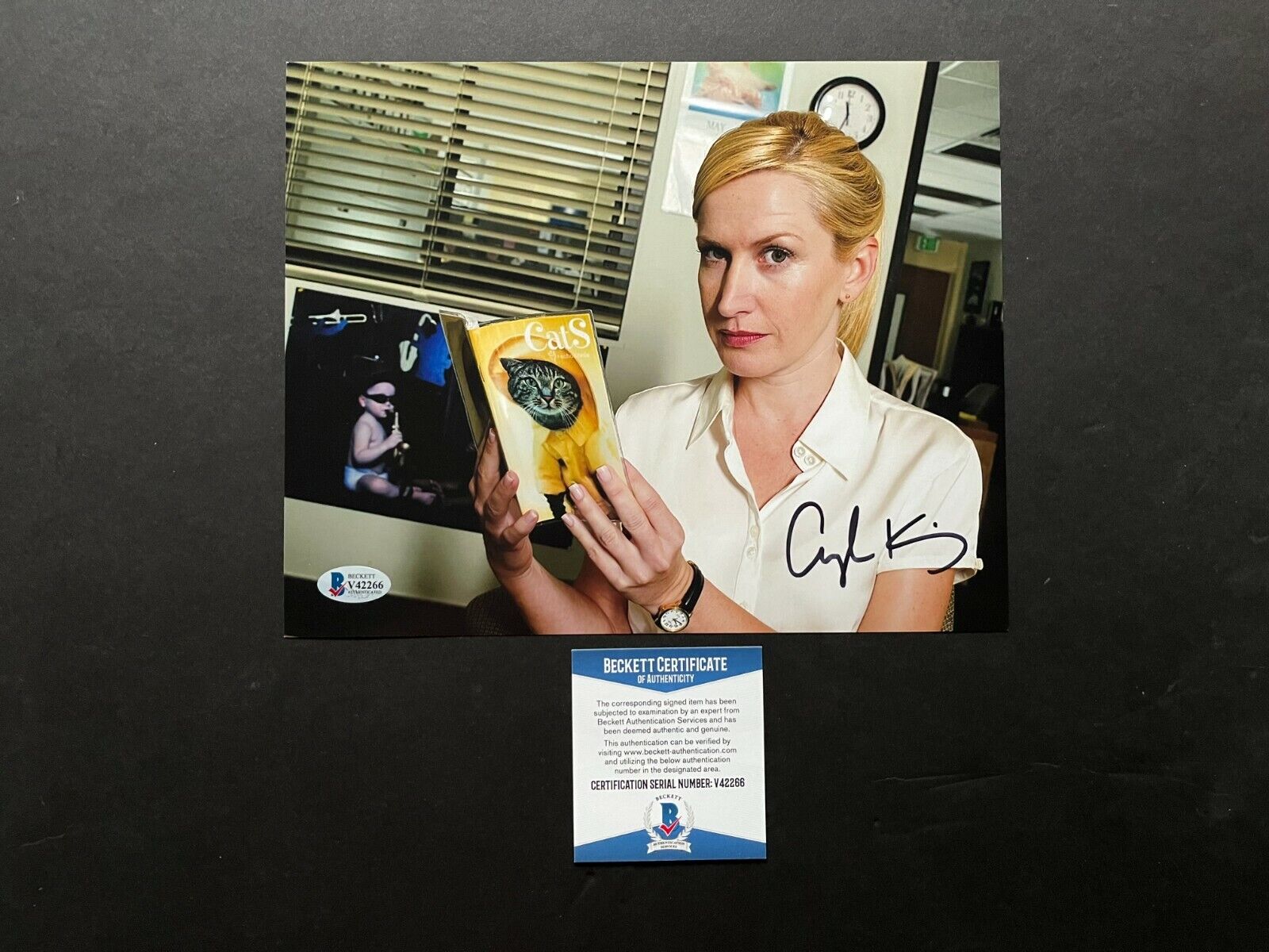 Angela Kinsey Rare! signed autographed The Office 8x10 Photo Poster painting Beckett BAS Coa