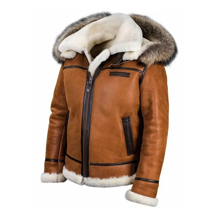 Men's Outdoor Casual Hooded Zipper Fleece Thickened Jacket