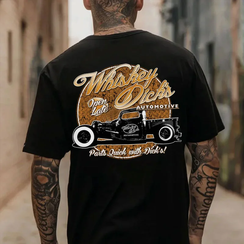 WHISKEY DICKS Classic Car Print Men's T-shirt