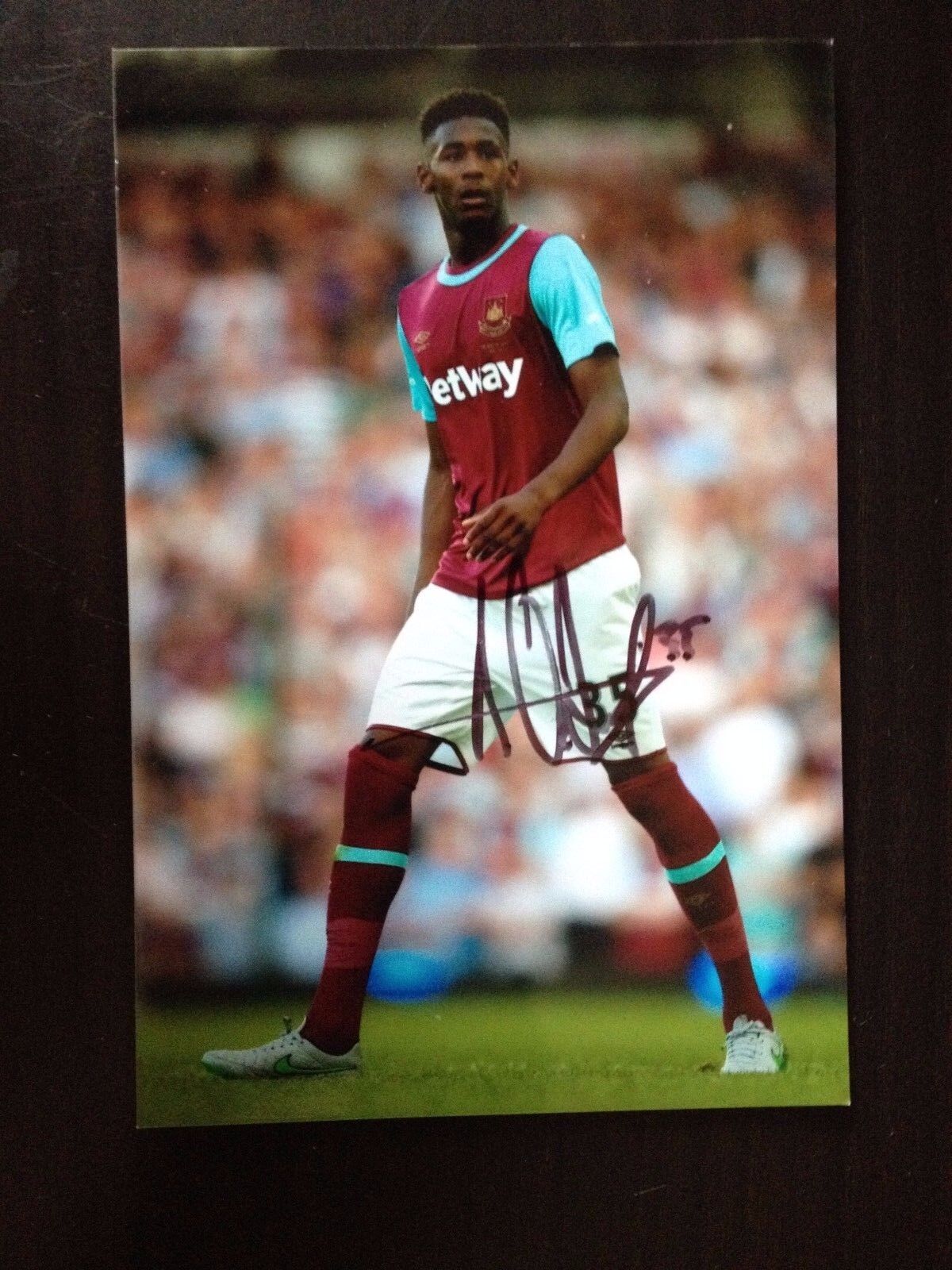REECE OXFORD - WEST HAM UNITED FOOTBALLER - SIGNED COLOUR Photo Poster painting