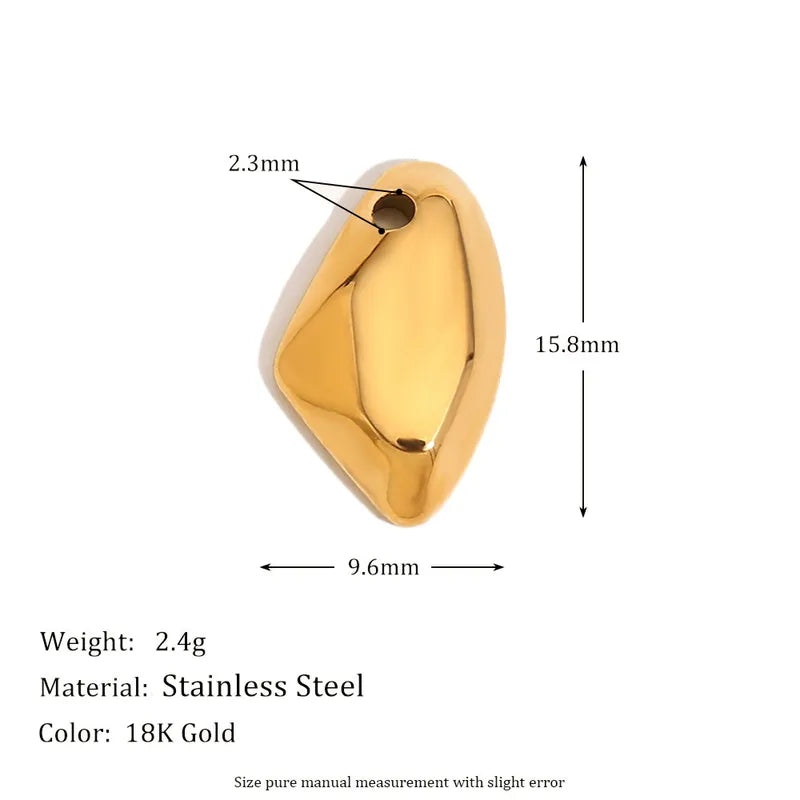 1 Piece 19.8*14MM 304 Stainless Steel Flower Pendant Jewelry Accessories