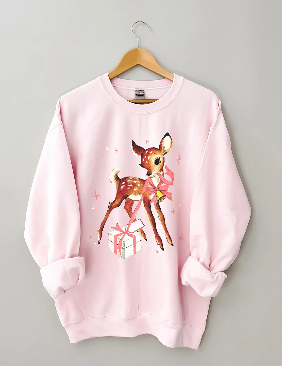 Reindeer Pink Christmas Sweatshirt