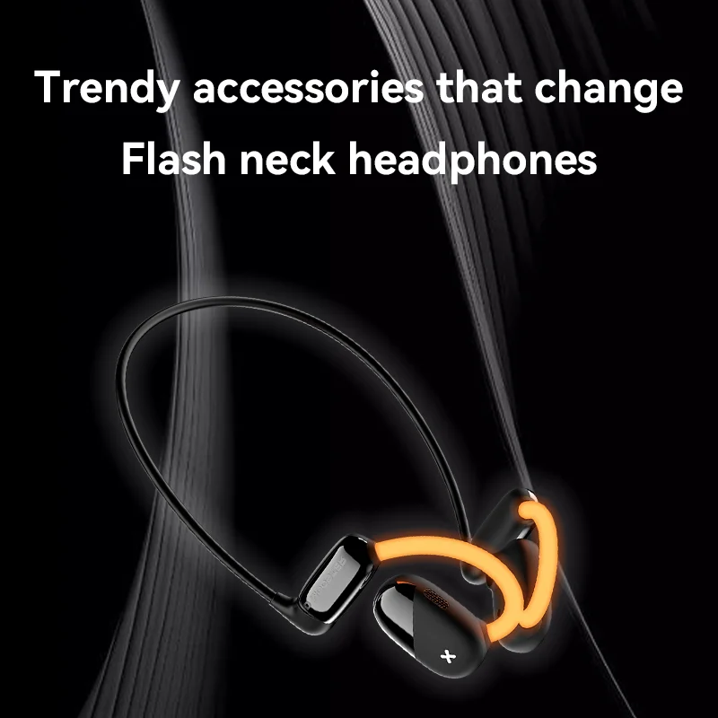 New elephant trunk glare active noise reduction Berlin sound fully open night running Bluetooth headset D72 super long battery life