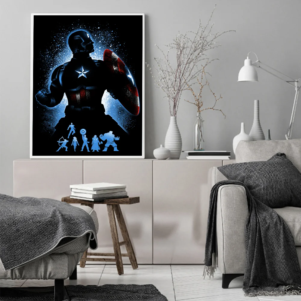 11CT Full Stamped Cross Stitch - Silhouette Series(Canvas|40*50cm)