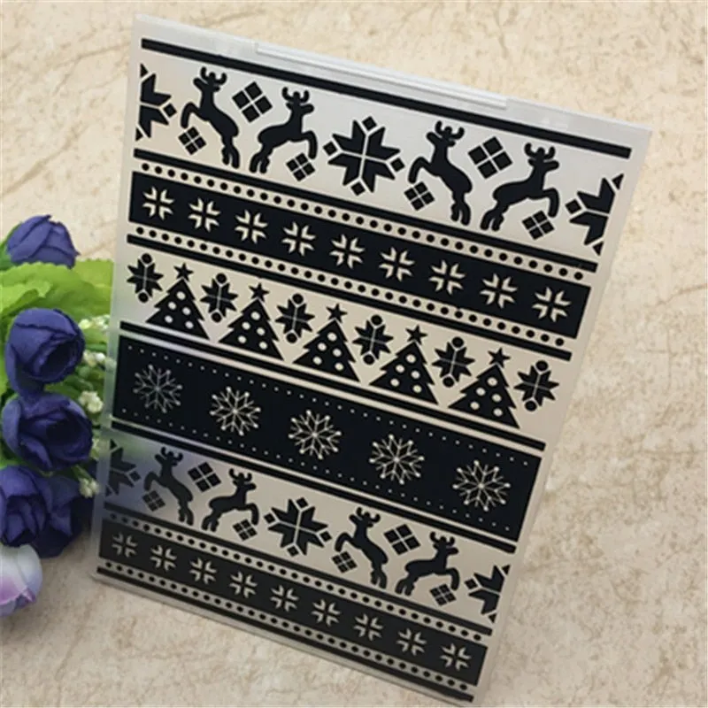 Christmas Plastic Embossing Folder For Scrapbook DIY Album Card Tool Plastic Template