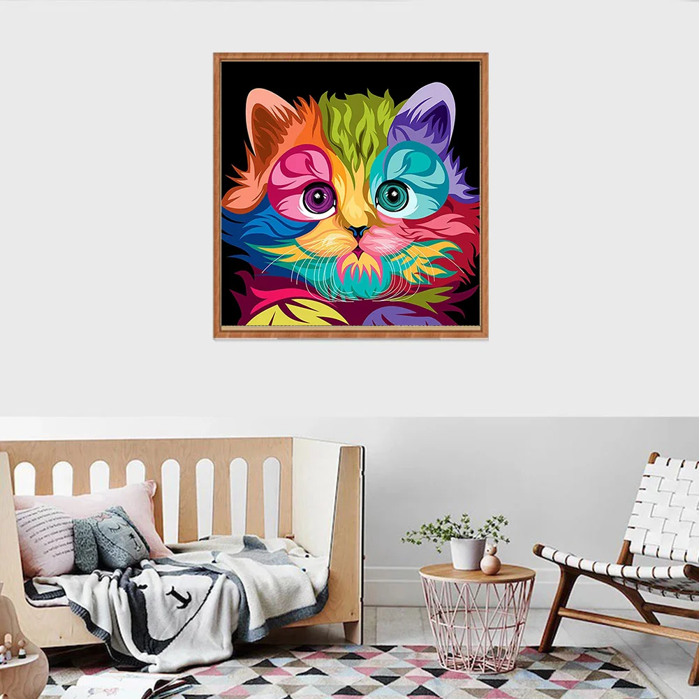 Full Round Diamond Painting 30*30cm - Cat