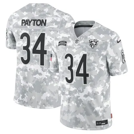 Men's Chicago Bears Walter Payton  Arctic Camo 2024 Salute to Service Retired Player Limited Jersey