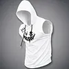 Men's Street-Style Printed Sleeveless Hooded Tank Top by Inlyline
