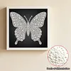 DIY Pearl Painting Butterfly for Home Wall Decor(25x25cm)