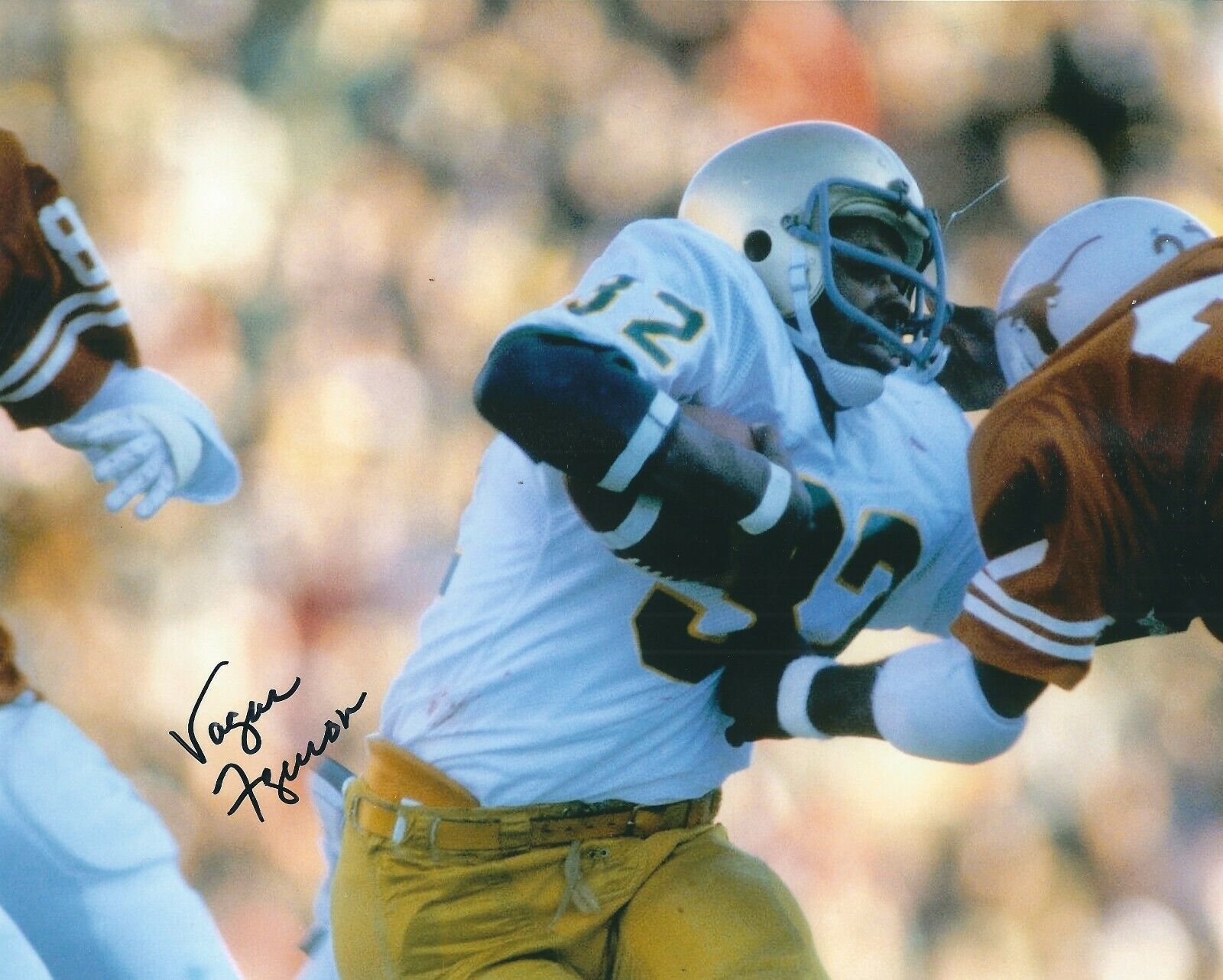 Autographed VAGAS FERGUSON Notre Dame 8x10 Photo Poster painting w/COA