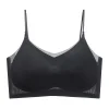 Soutien-gorge sans couture femme en soie glacée ultra-fine sans anneau acier