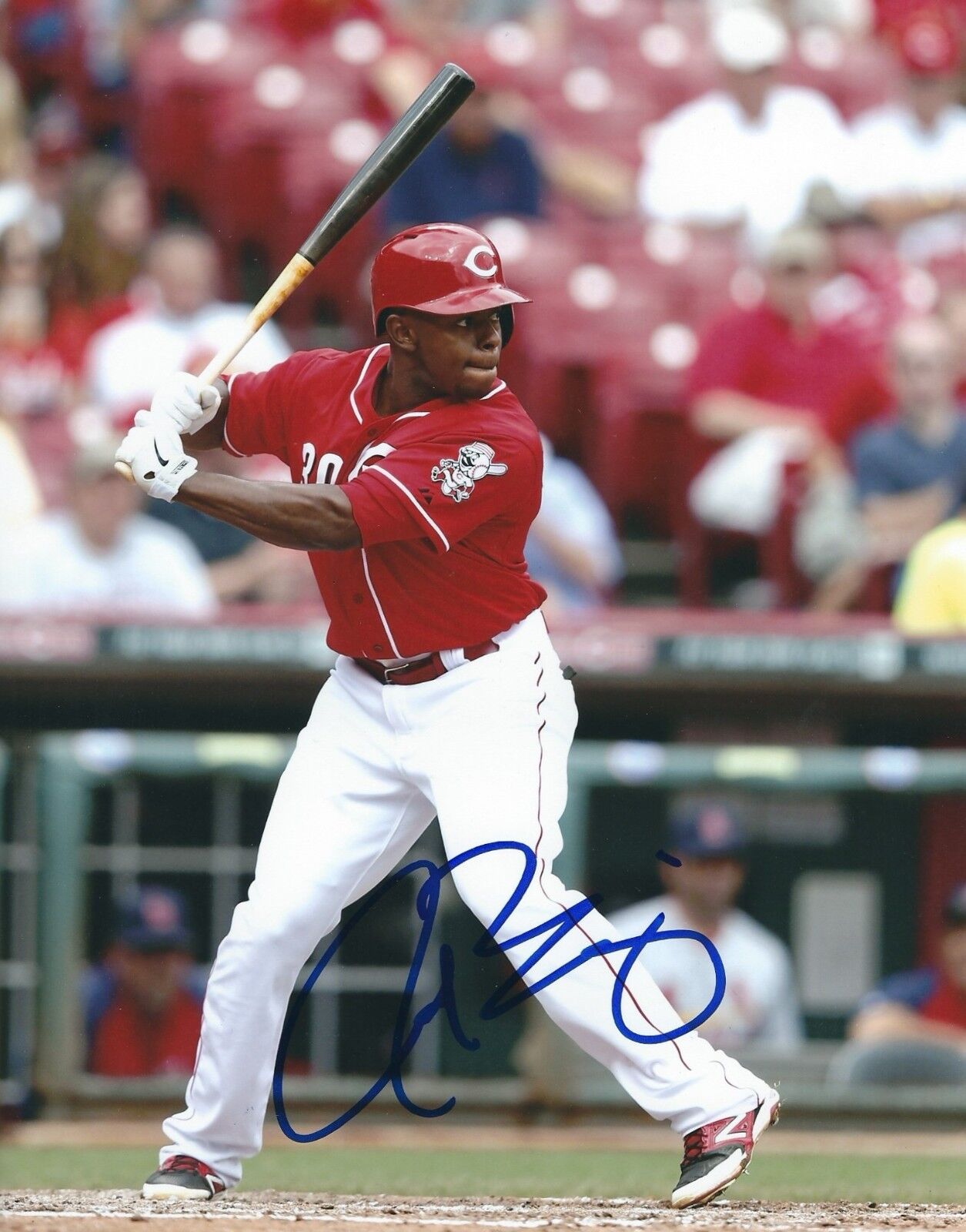 Autographed 8x10 JASON BOURGEOIS Cincinnati Reds Photo Poster painting - COA