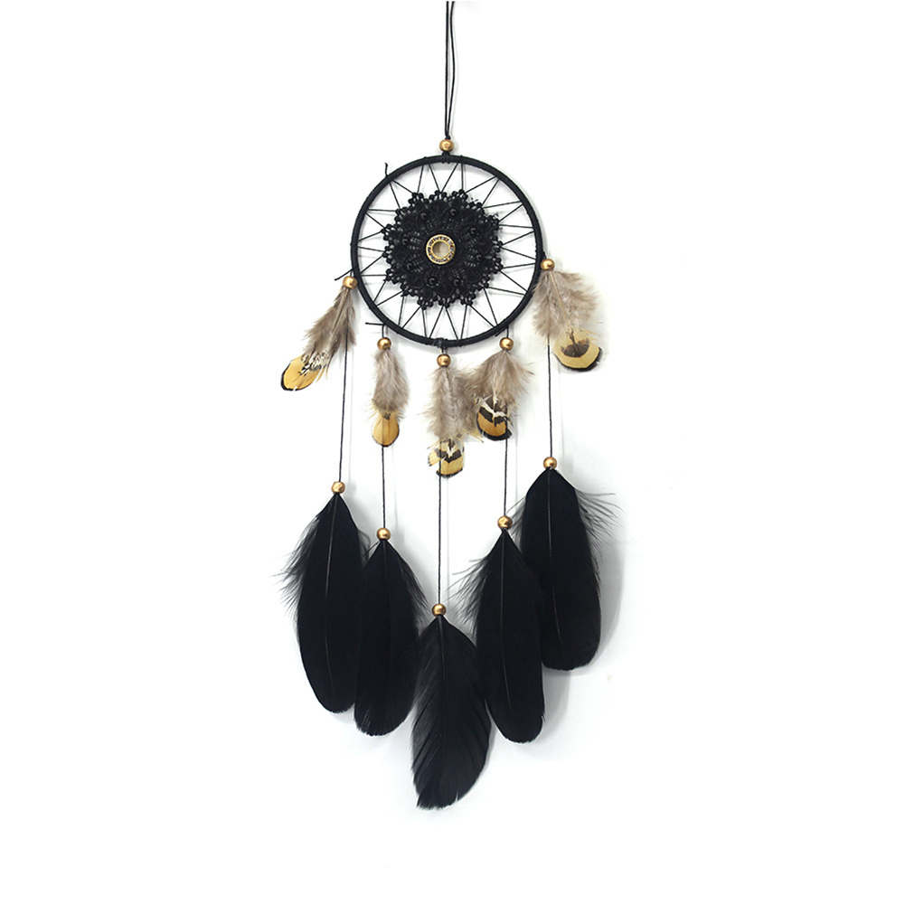 

Black Feather Dream Catcher Wall Hanging Bedroom Car Home Decor Ornament, 501 Original