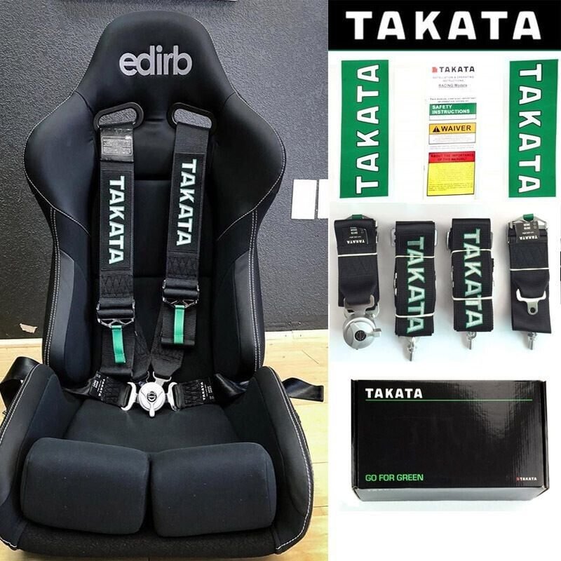 Takata RACE Belt 3' inch 4/5/6  Point Snap-On Racing Harness Seat Belt Quick Release  dxncar
