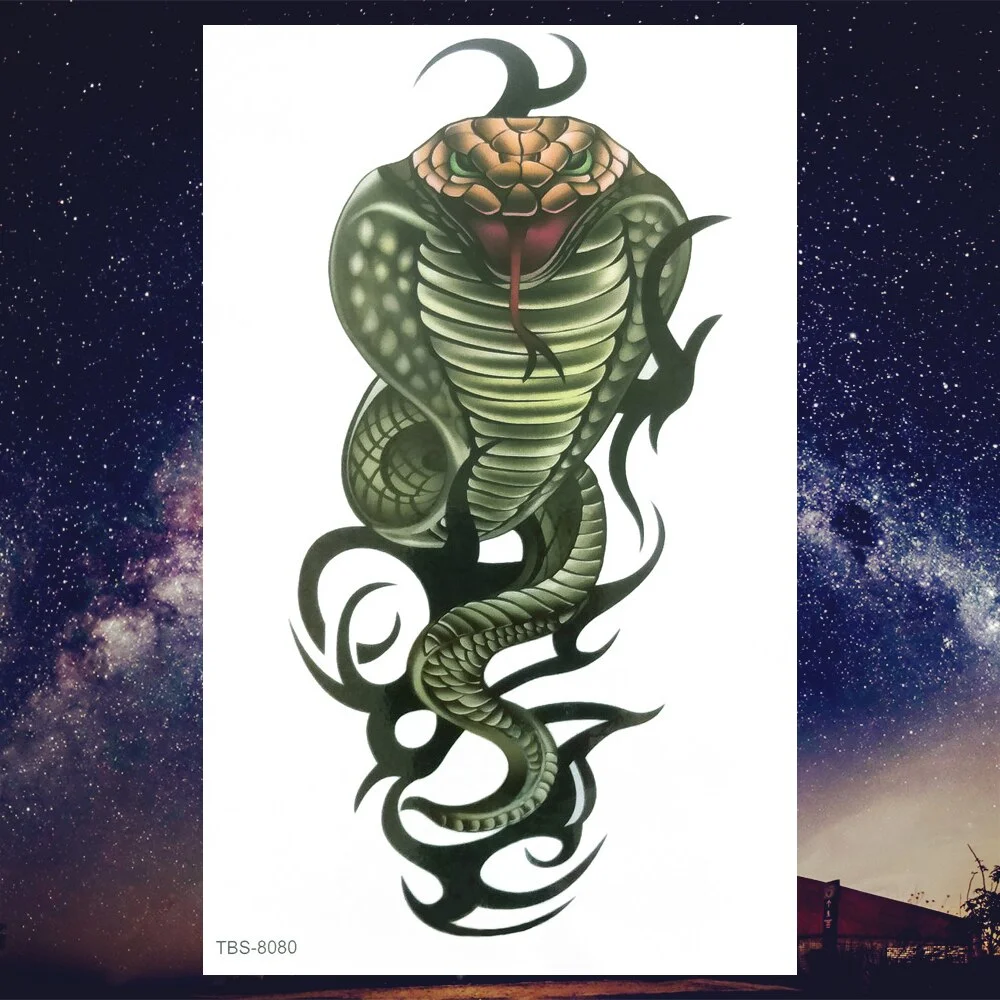 Sdrawing Henna Fake Temporary Tattoos For Men Women Black Creative Wolf Tattoo Sticker Geometric Tribe Owl Skeleton Tatoos Body Arms