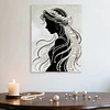 DIY Pearl Painting Veil Girl for Home Decor with Frame(30x40cm)