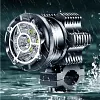 LED Motorcycle Driving Lights Round 2.5Inch LED Pod 90W 6000K 9000lm Off Road Light Spot Flash Combo Auxiliary Light Bar Work Light for ATV SUV Truck Boat Tractor