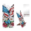 2er-Pack Acryl US-Flagge Schmetterling Schädel Telefonständer & Spiegel - 5d DIY Handwerk Modeaccessoires