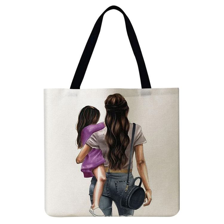 Mother s day Printed Shoulder Shopping Bag Casual Large Tote Handbag O