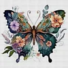 Flowers And Butterfly-11CT Stamped Cross Stitch 40*40cm/15.75*15.75in
