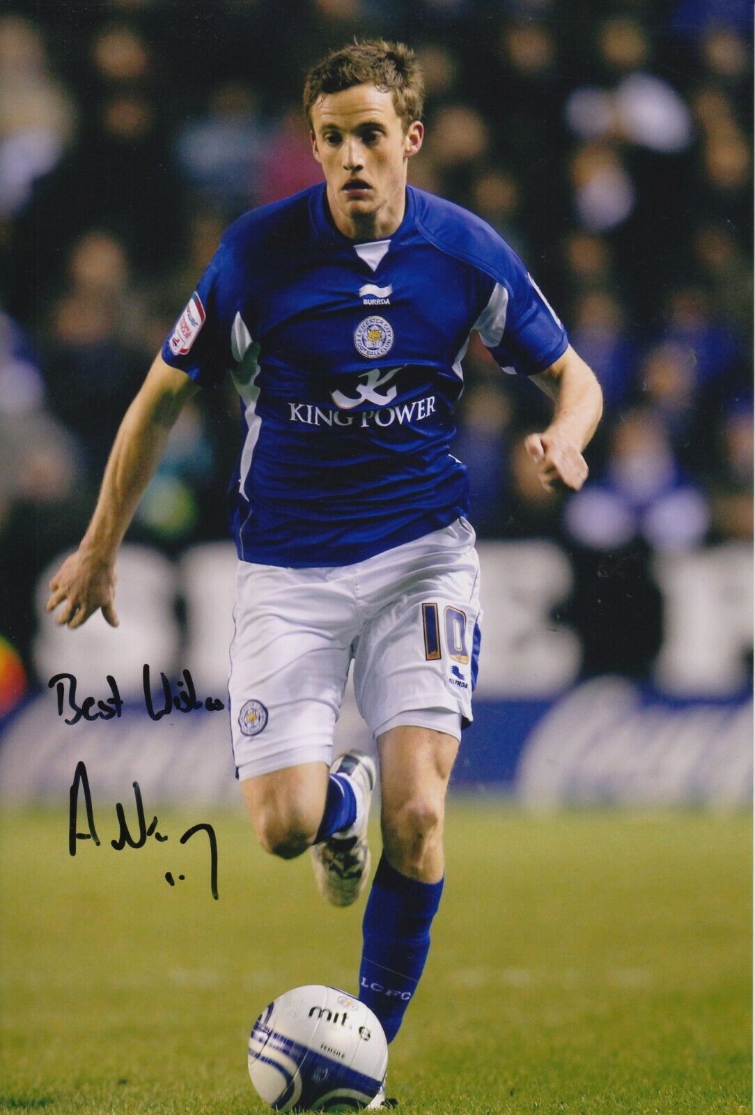 Andy King Hand Signed 12x8 Photo Poster painting - Leicester City Football Autograph.