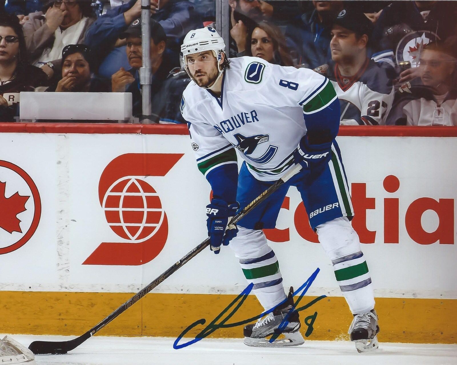 Chris Tanev Signed 8×10 Photo Poster painting Vancouver Canucks Autographed COA C