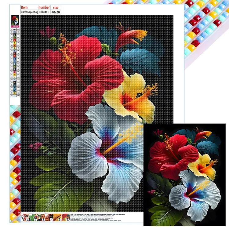 Flowers And Grass - Full Square Drill Diamond Painting - 40*50CM(Canvas)