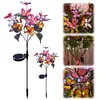 2 Pack Solar Butterfly Stake Light LED Garden Light Auto On/Off for Yard Pathway