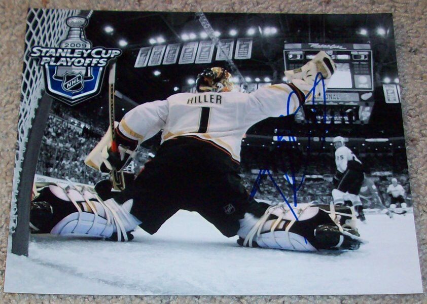 JONAS HILLER SIGNED AUTOGRAPH ANAHEIM MIGHTY DUCKS 8x10 Photo Poster painting w/PROOF