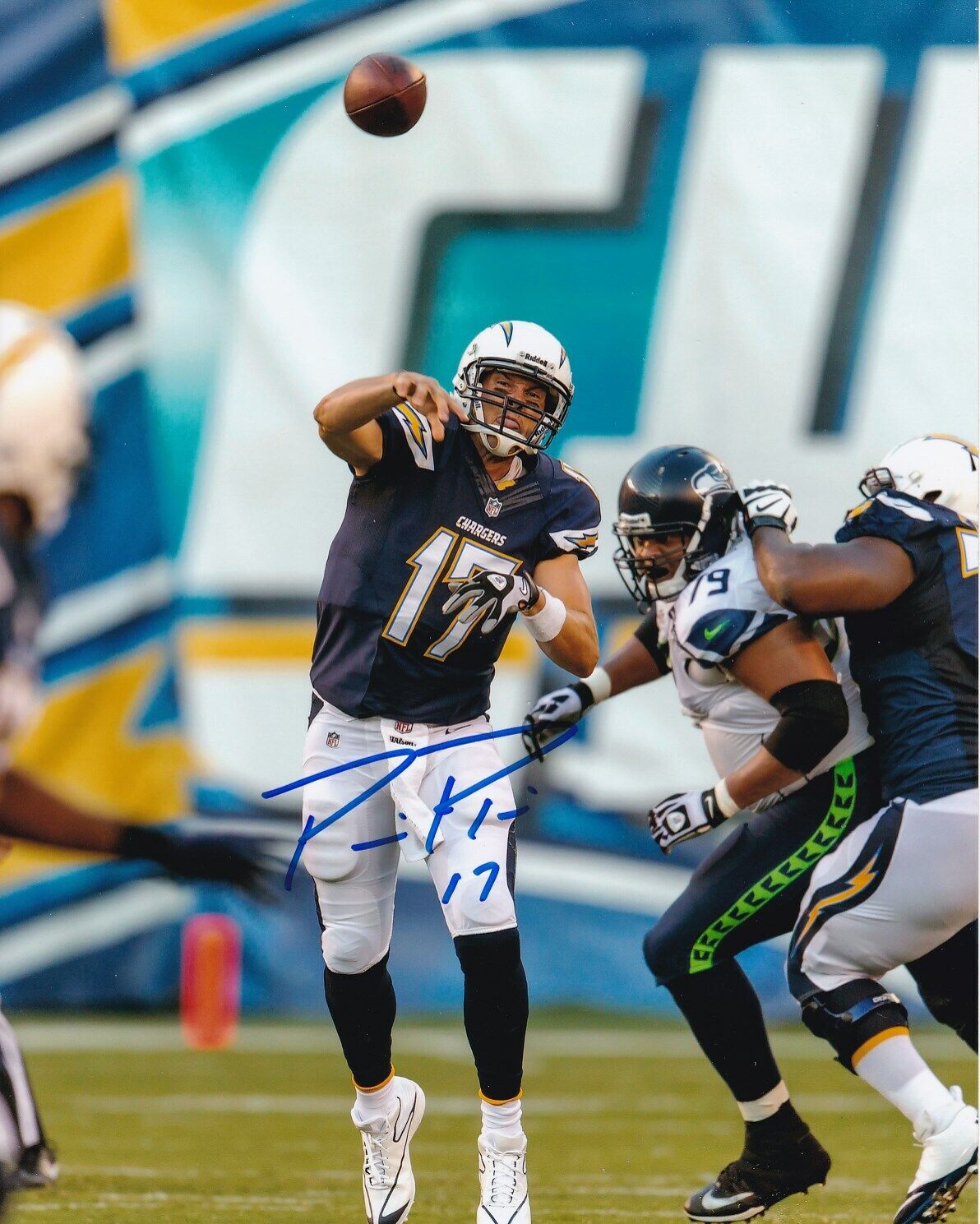 PHILIP RIVERS SIGNED AUTOGRAPH 8X10 Photo Poster painting LOS ANGELES CHARGERS