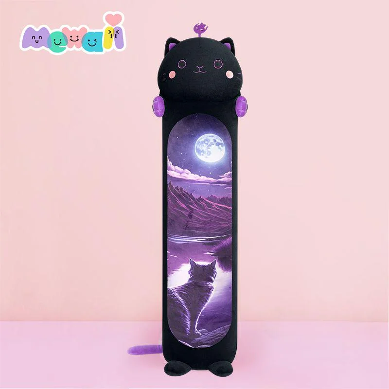 Mewaii® Loooong Family Original Design Long Moonlight Cat Stuffed Animal Kawaii Giant Pillow Squishy Toy