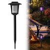 Solar-powered Solar Dual-Mode Garden Zapper IPX4 Waterproof Outdoor Garden Insect Killer Lamp Mosquito Repellent Zappers for Moths Gnats Flies Small Flying Insect Gnat