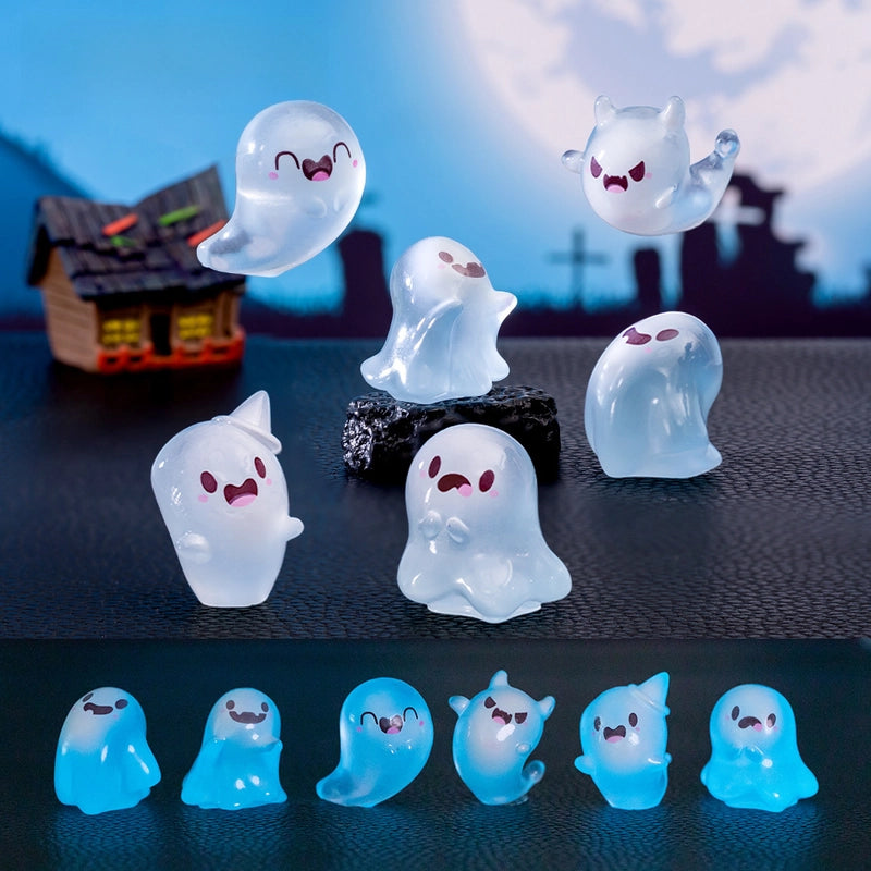 Micro Landscape Creative Cute Luminous Halloween Little Ghost Doll Decoration Accessories Desktop Mini Ornaments