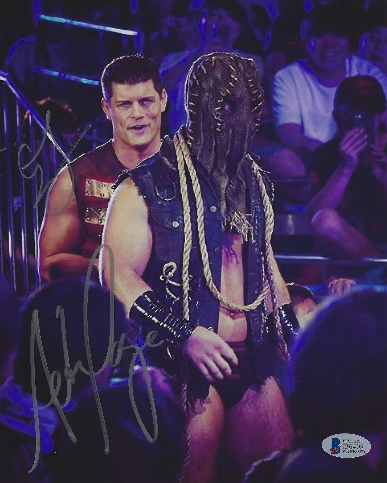 Cody Rhodes Adam Page Signed 8x10 Photo Poster painting BAS COA New Japan Pro Wrestling WWE ROH