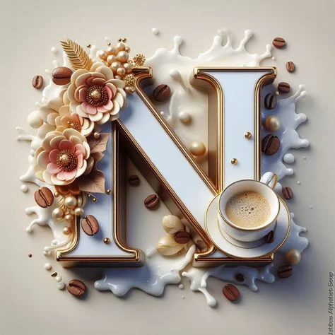 Diamond Painting - Full Round Drill - Coffee Alphabet(Canvas|40*40cm)