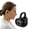 Bluetooth-Compatible Clip-On Sports Headphones Noise Reduction Single Ear Headphones Clip-On Open-Ear Earphones for Fitness Running Workout