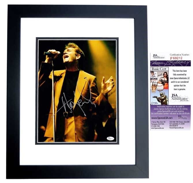 Huey Lewis and the News Signed Autographed 11x14 inch Photo Poster painting Custom FRAMED - JSA