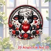 Cow DIY Diamond Painting Hanging Pendants Acrylic Crafts Kit for Home Wall Decor