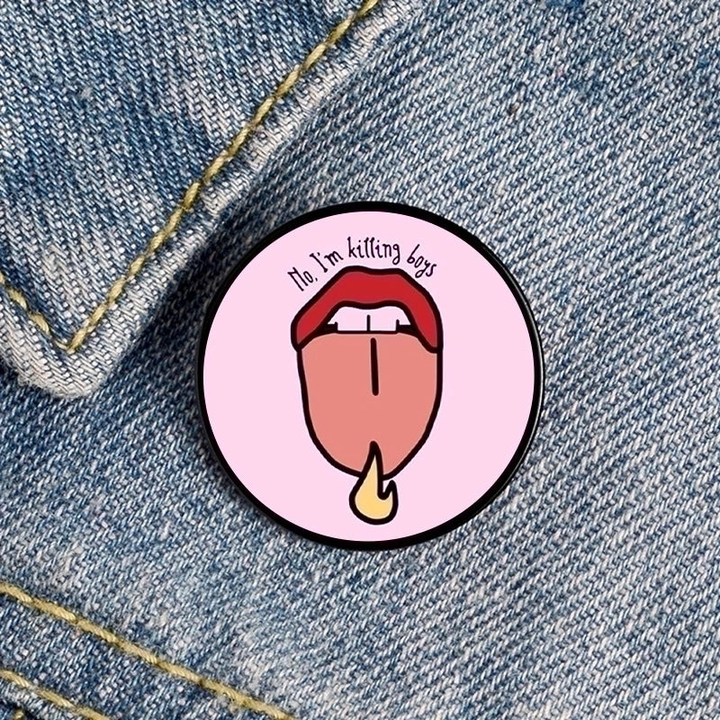 Cartoon Style Pin Cartoon Character Heart Shape Alloy Mixed Materials Unisex Brooches