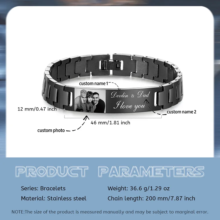 Personalised deals dad bracelet